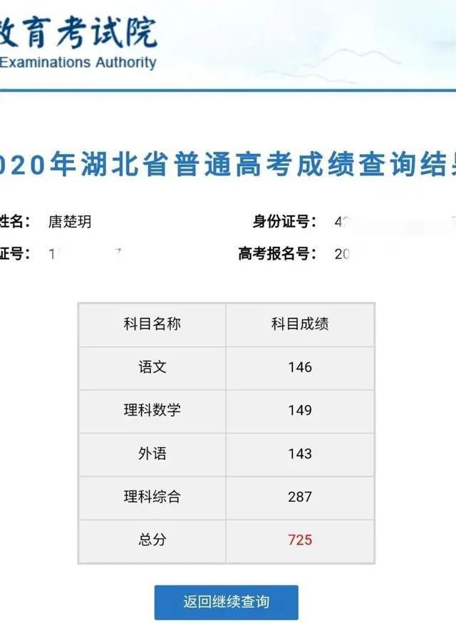 武漢學(xué)霸高考725分，這位湖北2020高考狀元到底有多強(qiáng)(圖2)